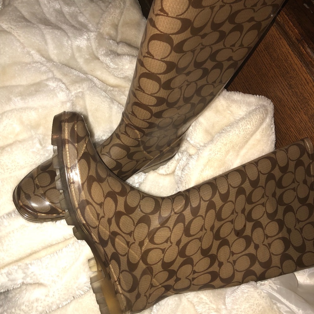 Coach rain boots BRAND NEW